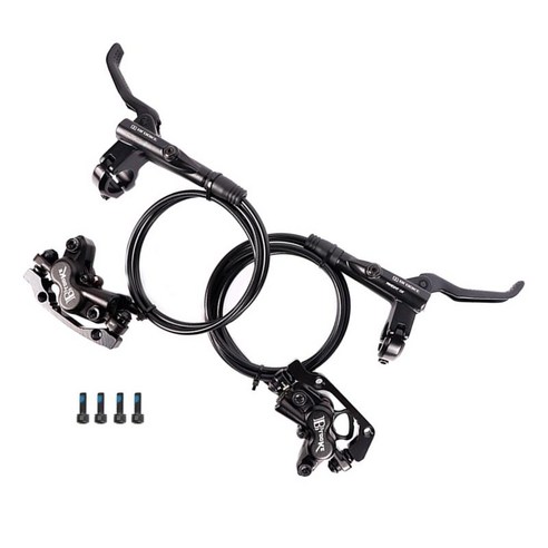 MTB 유압 디스크 브레이크 세트 자전거 오일 디스크 브레이크 캘리퍼스 80/140cm 호스 레버 74.2mm A 필러 51mm B 필러, {"색상":"F 왼쪽 R 오른쪽"}, {"수건소재":"알루미늄 합금"}