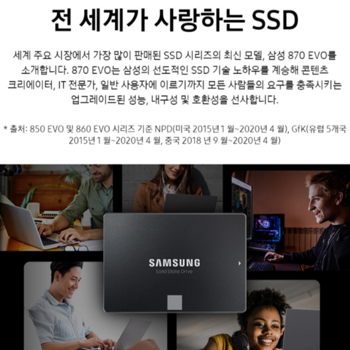 삼성 SSD 870 시리즈, 압도적인 성능과 안정성으로 디지털 라이프를 혁신하세요!