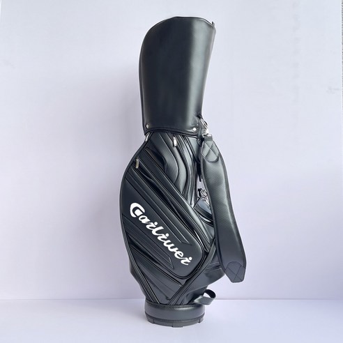 표준 클럽 가방, 내마모성 PU 소재 골프 가방 – 대용량 볼 백과 함께하는 휴대용 유니섹스 골프 가방, 블랙색 캐디백