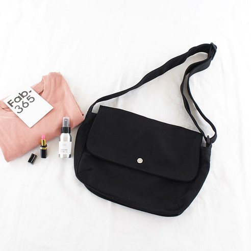 ANKRIC 수제가방 간단한 단색 캔버스 가방 캐주얼 숲 아트 숄더백 패션 복고풍 메신저 가방 한국어 버전