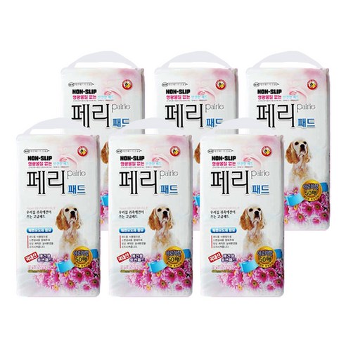 와우한빛 강아지 페리 배변패드 아로마향 50매, 6개