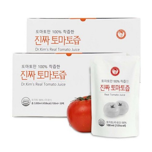 김재식헬스푸드 진짜토마토즙 100ml x 90팩(총3박스), 단품, 단품