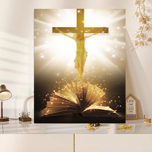 액자 캔버스형 보석십자수 DIY 키트 40 x 50 cm, SZX039.수난당한 예수