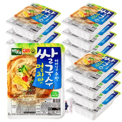 백제 쌀국수 멸치맛 92g x 12개입 + 블루존물티슈, 1세트