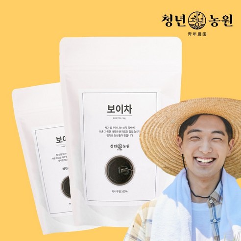 청년농원 저온가공 보이차 삼각티백, 1g, 50개입, 2개, 1g