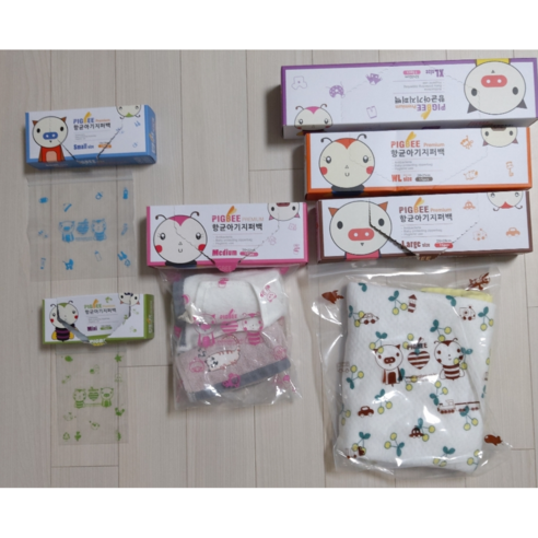 피그비 항균아기지퍼백 투명 필수6종 패키지, 1세트