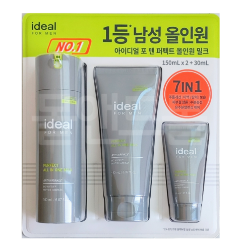 아이디얼 포 맨 퍼팩트 올인원 밀크 150ml x 2개 + 30ml, 1개