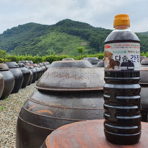 지리산산골 3년숙성 효모가살아있는 시골집재래식 전통 조선간장 한식 다솜간장, 2개, 1L