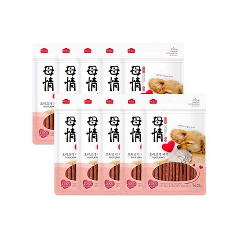 모정 반려동물 져키 140g, 오리고기, 10개