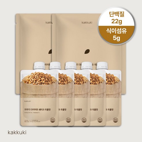 가꾸기 다이어트 단백질 쉐이크 (곡물맛) 2팩 10개입 식단 맛있는 식사대용 파우치 체조식, 250g, 2박스