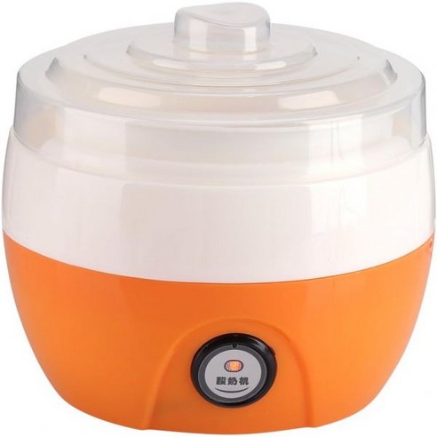 전자요거트메이커 자동요거트메이커기 1L 요거트 DIY공구 가정용 플라스틱용기 오렌지, Orange