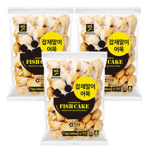아워홈 잡채말이어묵 1kg 세 팩 오양어묵 아워홈 잡채말이어묵 1kg 세 팩 오양어묵