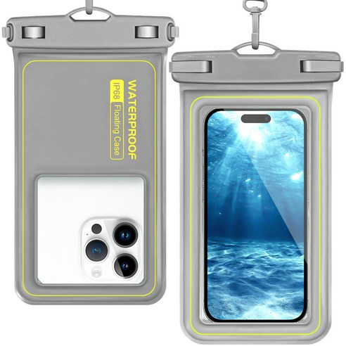 Floating waterproof phone pouch, 그레이, 1개
