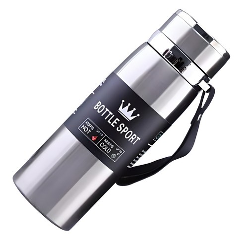 워터하마 대용량 진공 스포츠 보냉 보온병, 실버, 800ml, 1개