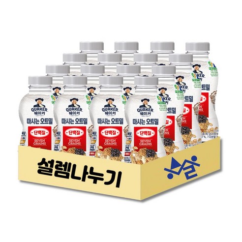 퀘이커 마시는 오트밀 단백질, 80g, 16개