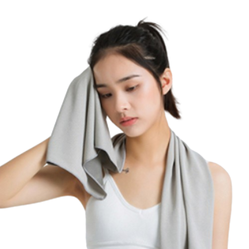 카르시아 프리미엄 기능성 쿨 스포츠 타올, 3개, 그레이