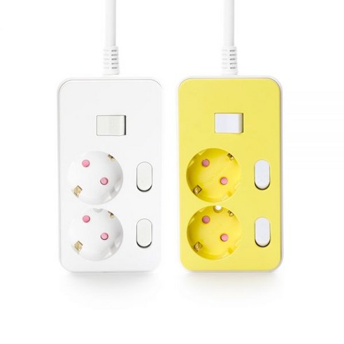 아이정 더좋은 개별 멀티탭 2구 1M 과부하차단, 06. 통합 과부하 2구, 화이트 / 50CM, 1개