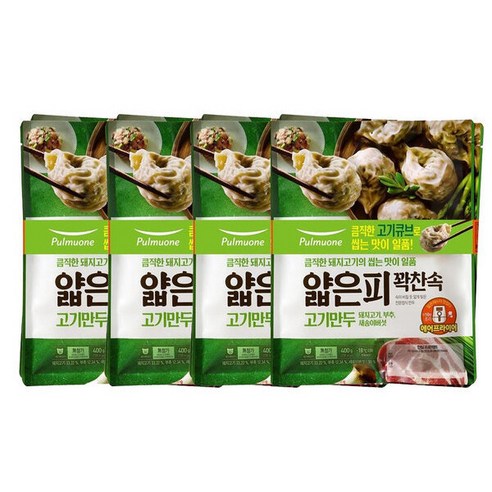 풀무원 얇은피꽉찬속 고기만두 400g, 32개