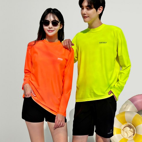 서프라이더 남녀 루즈핏래쉬가드 상의+하의 2종세트 / 7컬러 7COLOR 루즈핏 비치웨어 빅사이즈 SURFRIDER