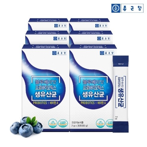 종근당 블루베리맛 프로바이오틱스 생유산균 30포(1개월분), 60g, 6박스