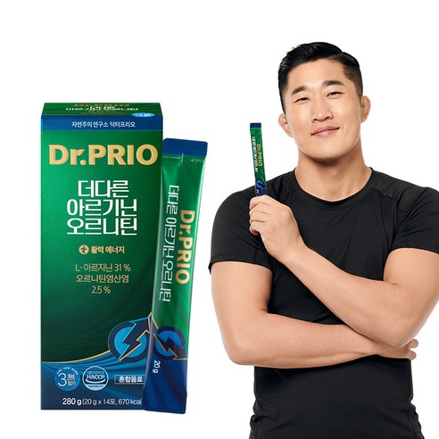 [닥터프리오] 더다른 아르기닌 오르니틴 6200mg 2주분 1박스, 280g, 1개