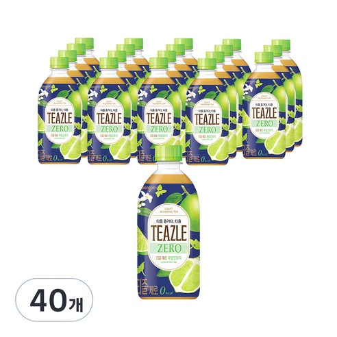 웅진 티즐 제로 유자 그린티, 500ml, 24개