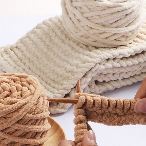 따뜻함을 품은 위드홈즈 촉감 부드러운 극세사 목도리 뜨개질 세트 뜨개질