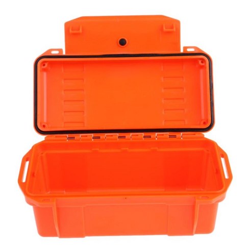 야외 방수 충격 방지 저장 상자 보트 다이빙 사냥을 위한 봉인 된 컨테이너 상자, 오렌지, {"사이즈":"19.5x9.5x8cm"}, {"수건소재":"플라스틱"}