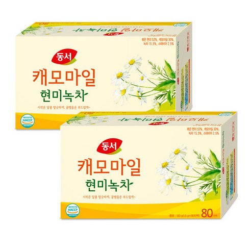 동서 캐모마일 현미녹차 물티슈, 1.5g, 80개입