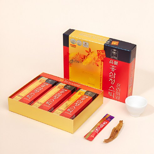 Wa365 고려홍삼정스틱 프리미엄 / 1포당 진세노사이드 21mg / 식약처 5중 기능성 진웰스 건강식품 선물, 12g, 30개