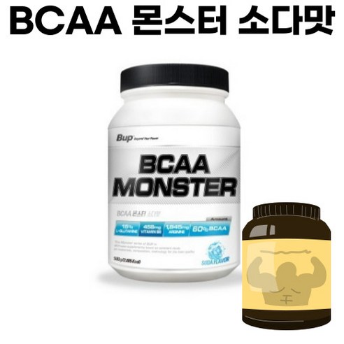 BUP BCAA몬스터 소다맛 아미노산 헬스보충제 BCAA, 500g, 1개