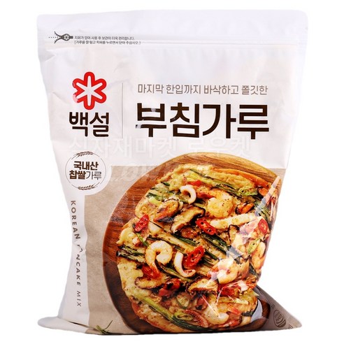 백설 국내산 찹쌀 부침가루 1kg 업소용 대용량 식당용, 1개