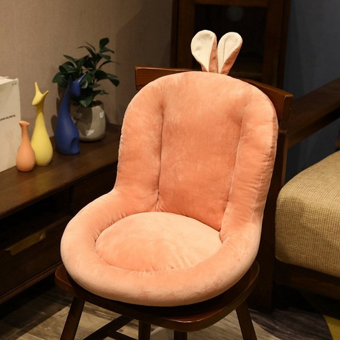 방석 쿠션 일체 두꺼운 사무실 오랫동안 의자 쿠션 등받이 의자 쿠션 학생 교실 엉덩이 쿠션, 토끼.