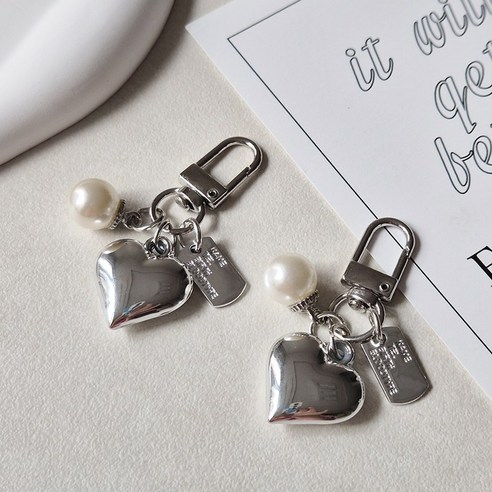 사랑스러운 데일리스토어 실버 하트 키링 1+1 리뷰