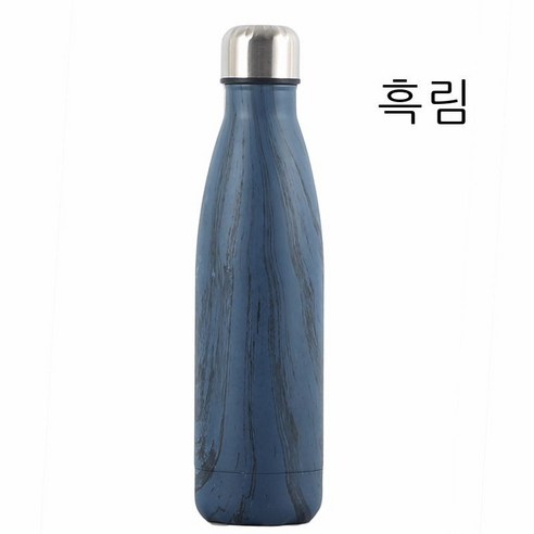 선물 보온컵 조표 운동 주전자 304 스테인리스강 창의 목문 콜라병, 검은 숲, 500ml