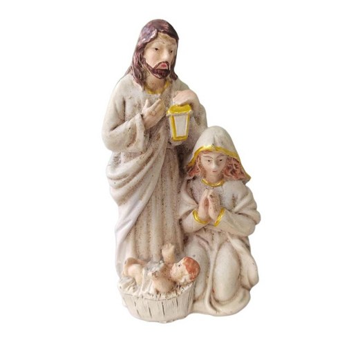 거룩한 가족 탄생 동상 예수 입상 수지 데스크탑 자동차 선반 장식 컬렉션에 대한 작은 조각 종교 그림, 여러 가지 빛깔의