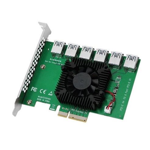 PCIe 1 ~ 6 Pci-E 확장 카드 PCI(데스크탑 PC용 팬 어댑터 포함), {"사이즈":"120x115x83mm"}, {"색상":"녹색"}, {"수건소재":"금속"}