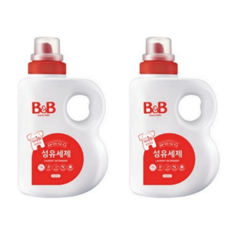비앤비 섬유 유아 세제 베이비파우더향, 3000ml, 2개