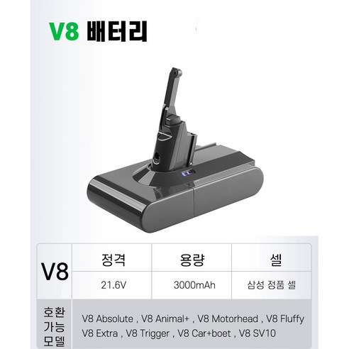 다이슨 V8 청소기 배터리 수명 연장