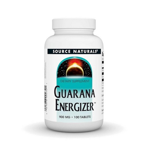 Source Naturals 과라나 에너자이저 900mg 카페인 및 에너지 - 100정, 100 Count (Pack of 1), 1개