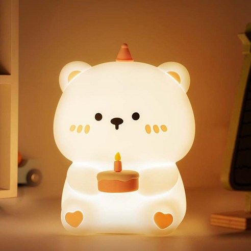 크레이 홈 러블리 케익 곰돌이 톡톡램프 무드등 소개 수유등