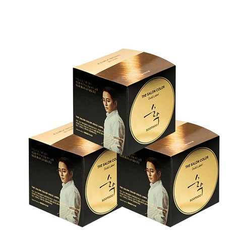 순수 더 살롱 컬러 골드라벨, 밀크 브라운, 3개