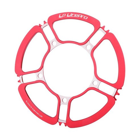 라운드 바이크 체인링 130mm BCD 수리 부품용 알루미늄 다이렉트 마운트 BMX 사이클링 접이식 자전거 - 53/56/58T, 빨간색 58t., 53T 56T 58T., 알루미늄 합금