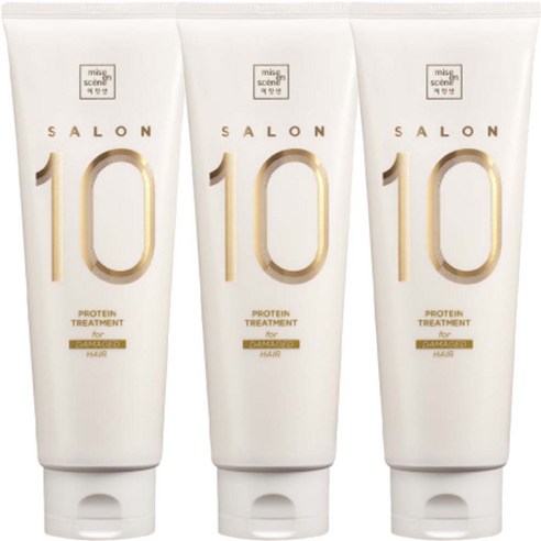 미쟝센 살롱10 단백질 트리트먼트 손상모발용, 250ml, 3개