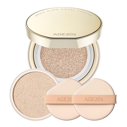 에이지투웨니스 AGE20S 노블 글로우 커버 쿠션 12g (본품+리필+퍼프2매) (SPF40+ PA+++), 23호 뉴트럴 베이지
