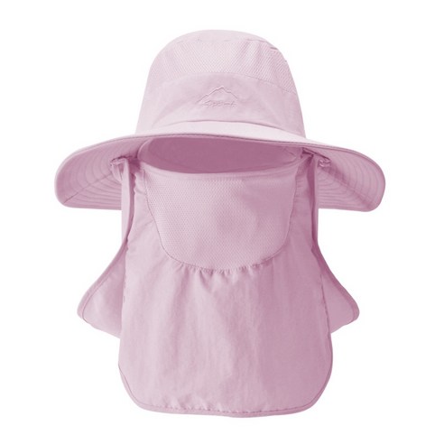 ANIASAI 다목적 야외 등산 낚시 관광 챙 태양 어부 모자 여름 남성 다기능 버킷 모자 태양 보호 모자, 분홍색