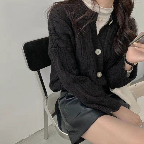 봄 신사복 겉옷 온라인 연예인 니트 카디건 2021 이른 봄 가을 모든 일치 게으른 스타일 스웨터 코트