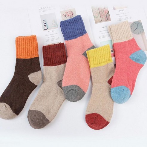 여성 패션양말 긴목 중목 컬러 양말