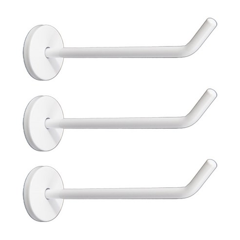 철물대장 벽면 후크 돌출걸이 세트 피스고정형, 화이트 대 150mm(3개)