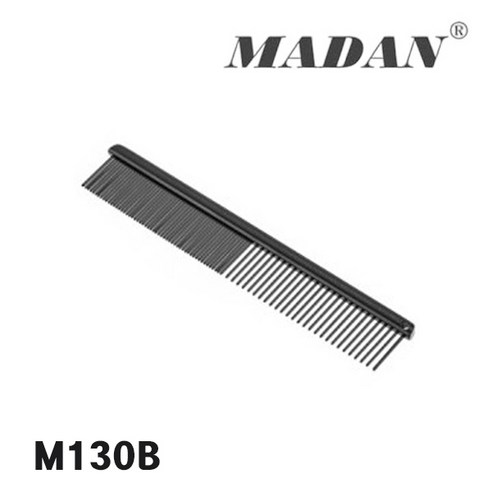 마단 미니콤 M130B 강아지빗 일자빗 얼굴빗 엉킴제거빗, 1개, Black